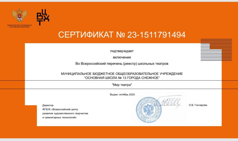 Школьный театр "Мир театра".