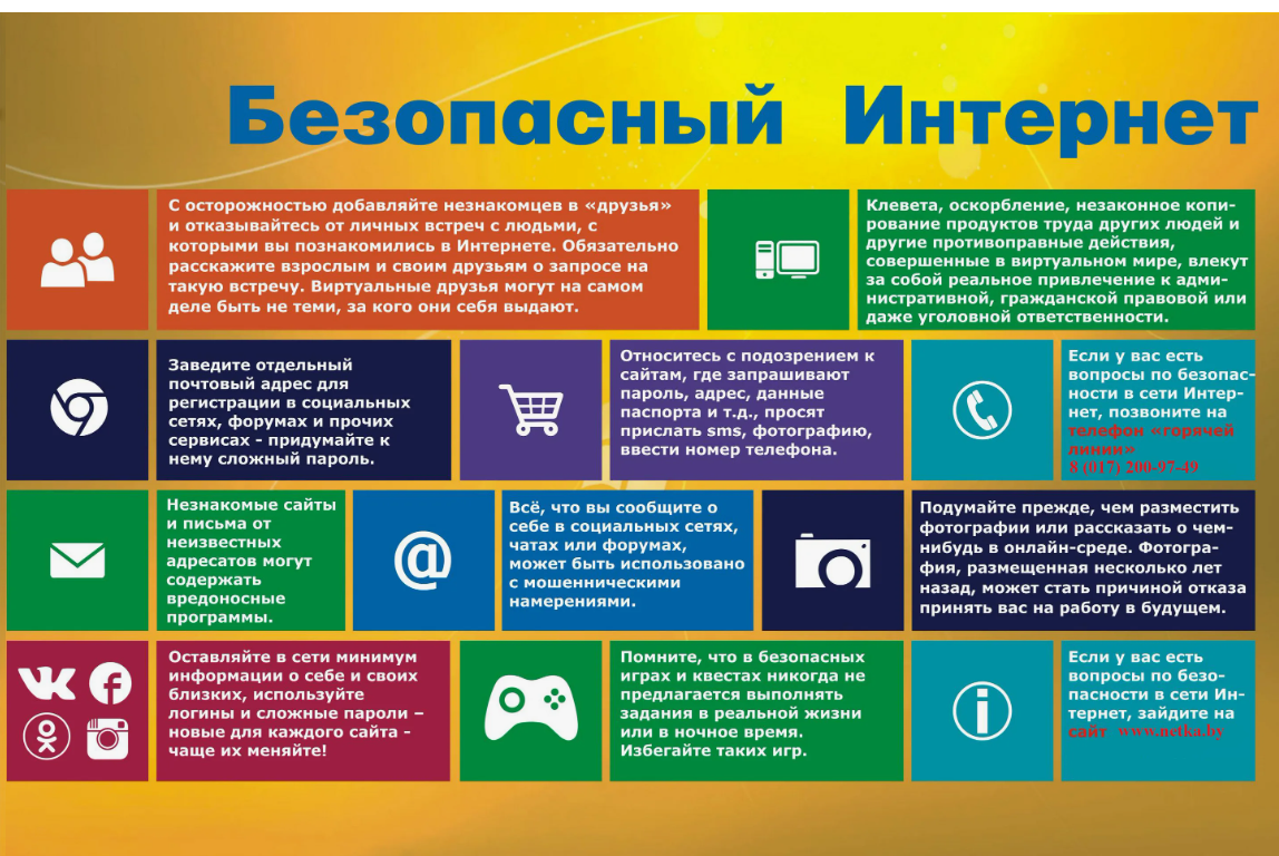 Безопасный интернет. Памятка. Безопасный интернет. Памятка.